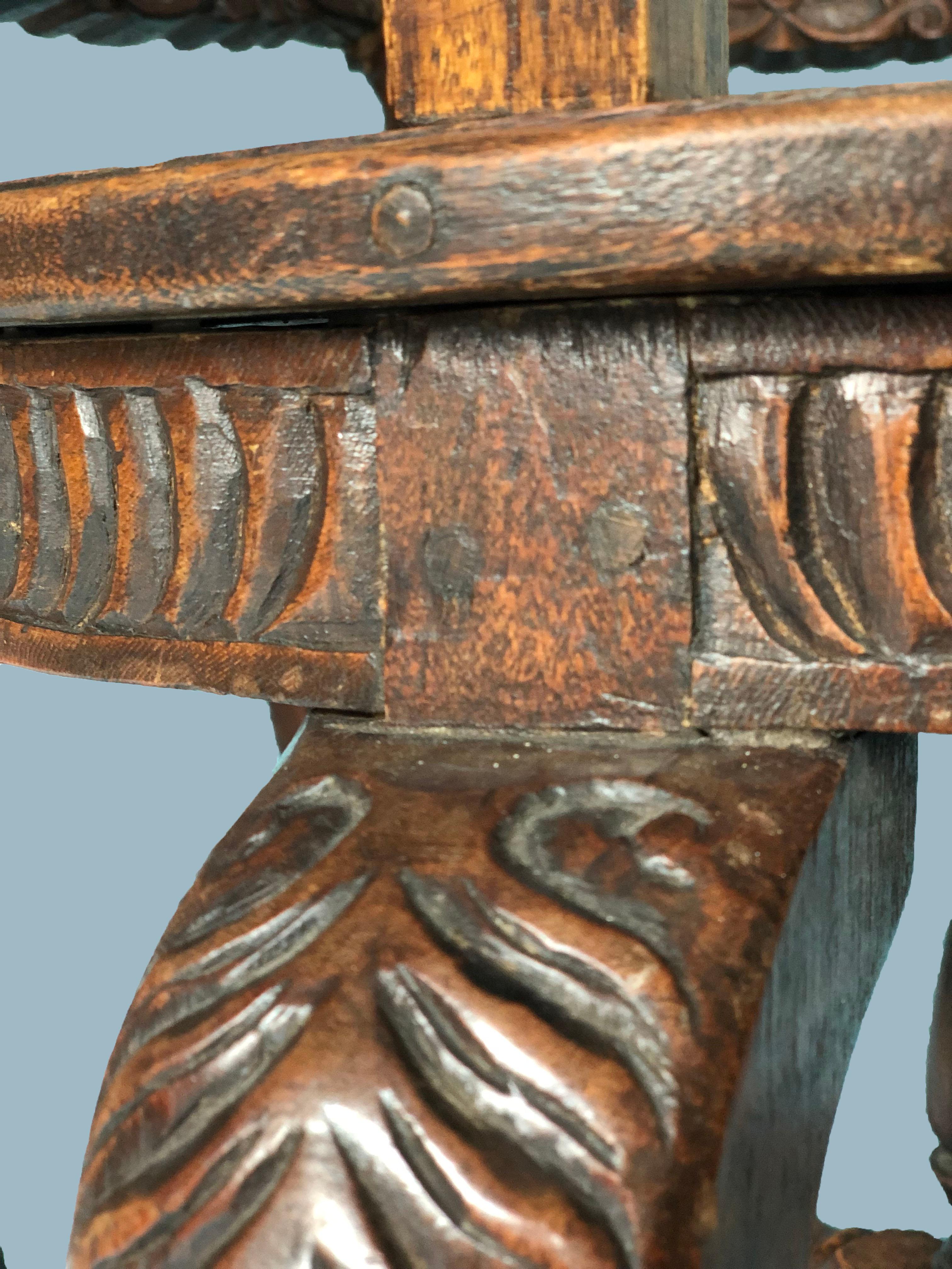 ''Burgomaster'' Stuhl aus Teakholz im niederländischen Kolonialstil, 19. Jahrhundert im Angebot 2