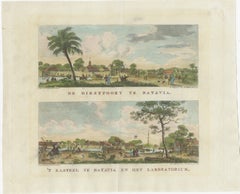 Dutch Colonial Views of Batavia – Diestpoort and Castle with Laboratory, c.1780