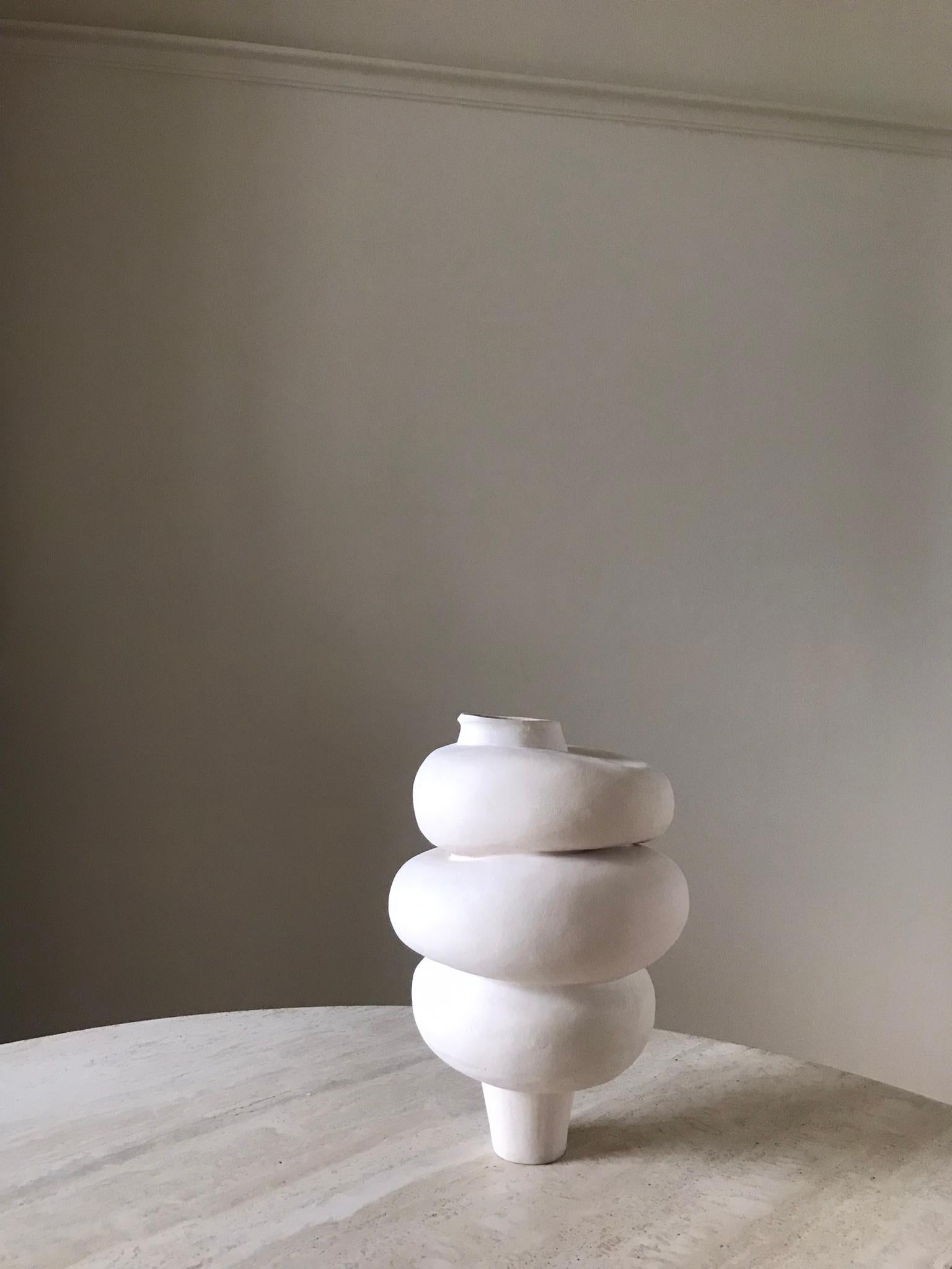 Unglazed Dutch Contemporary Sculptural Ceramic Art Modder in Touch by Françoise Jeffrey For Sale
