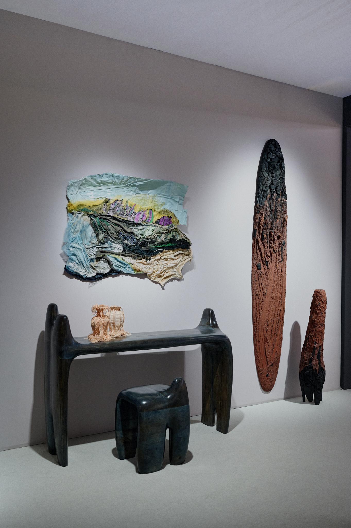 Organico moderno Arte tessile contemporanea olandese Under the Blue Sky di Femke van Gemert in vendita