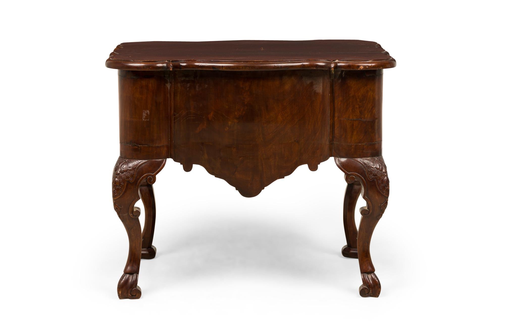 Wood Dutch Continental 18th Century Center Table with 6 Drawers For Sale