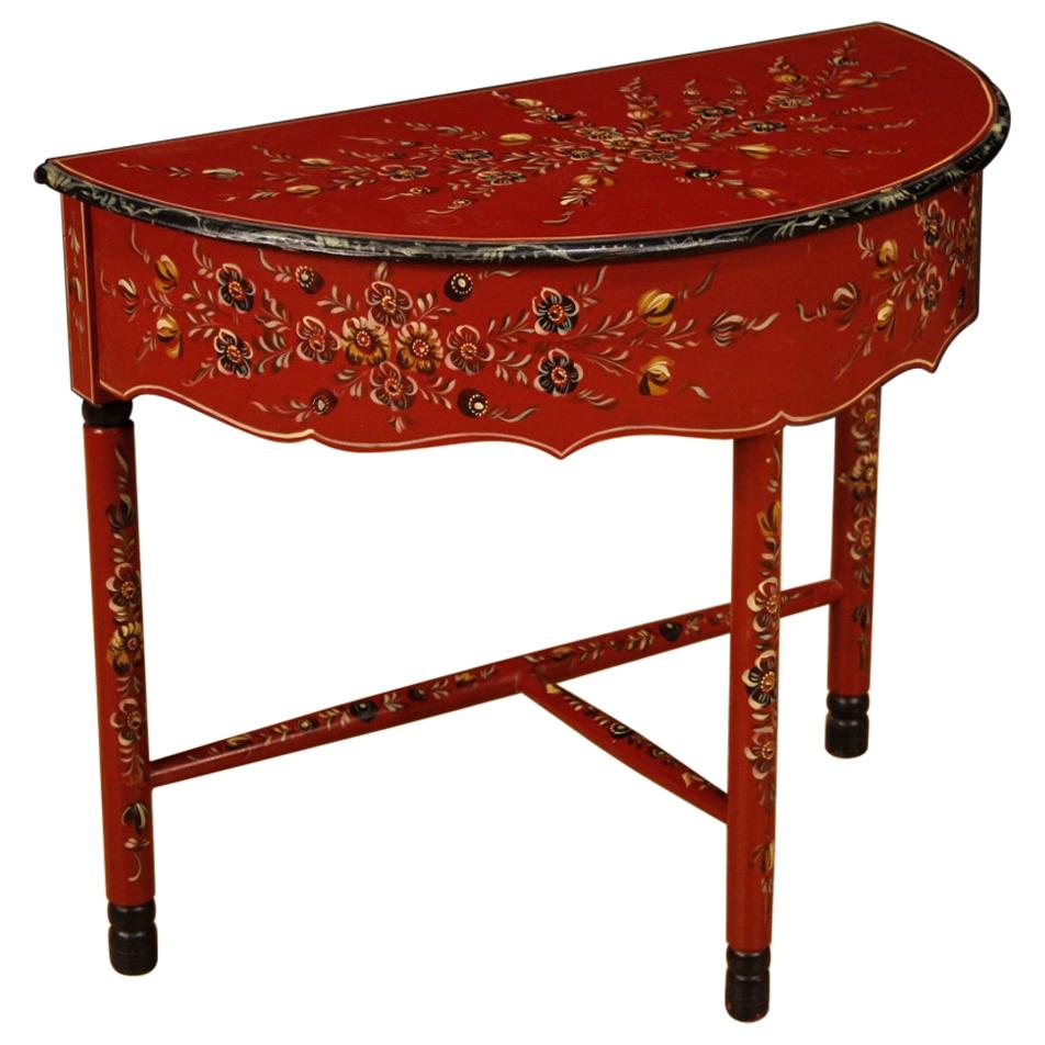 Dutch Crescent Table in Painted Wood, 20th Century For Sale