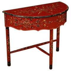 Dutch Crescent Table in Painted Wood, 20th Century