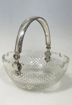 Dutch crystal bowl with silver handle, 1903
