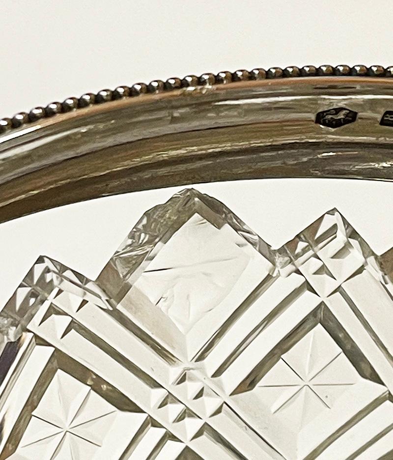 Cuenco de cristal holandés con asa de plata de van Lieshout & Co, Amsterdam, década de 1880 siglo XIX en venta