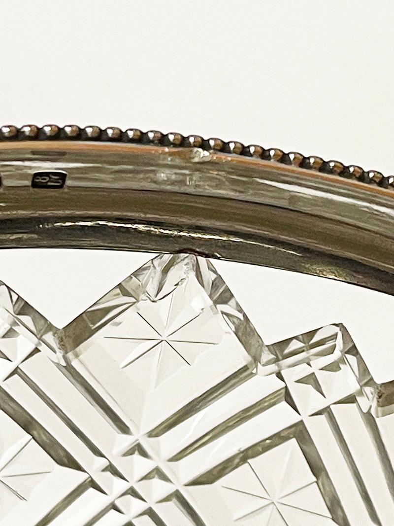 Cuenco de cristal holandés con asa de plata de van Lieshout & Co, Amsterdam, década de 1880 Silver en venta