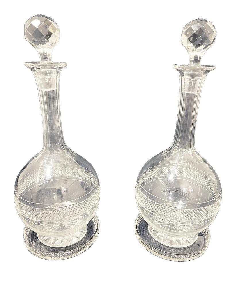 Dutch crystal liqueur set, ca 1890 In Good Condition For Sale In Delft, NL