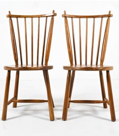 Dutch De Ster Gelderland Oak Side Chairs