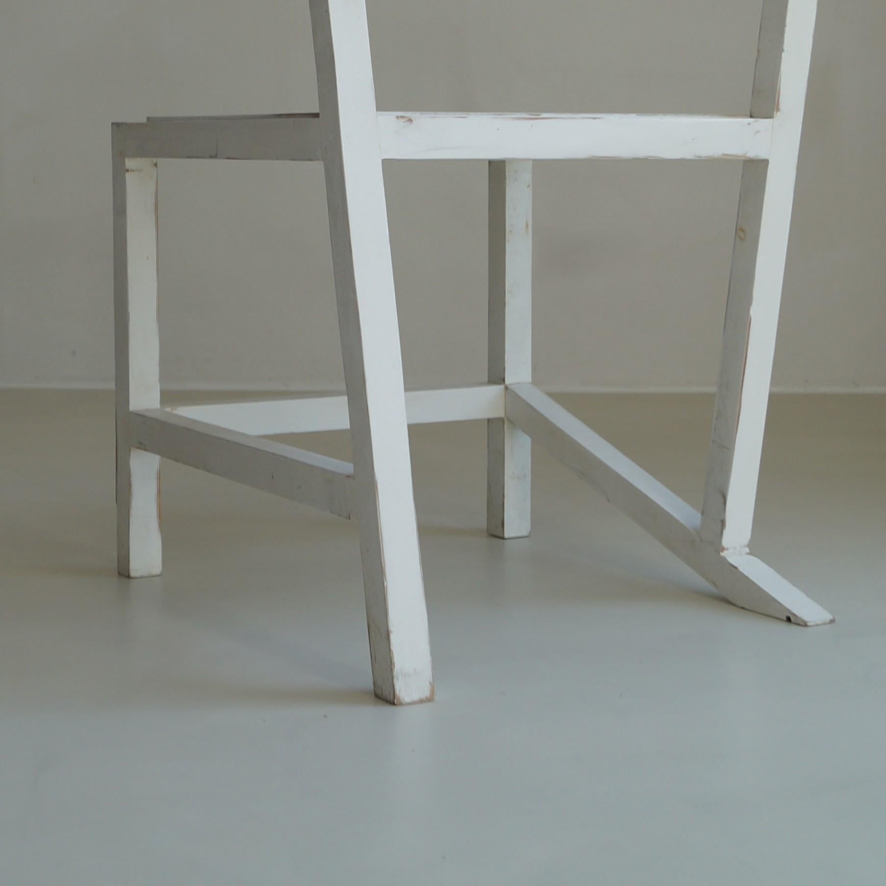 Fauteuil moderniste d'inspiration De Stijl, en finition blanche d'origine, années 1960, Dutch Originals en vente 6