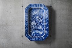 Dutch Delft Blue handpainted wall plate by Royal Delft, Schiffmacher Royal Blue
