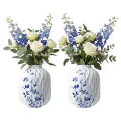 Dutch Delft Blue porcelain folding vase 25 cm