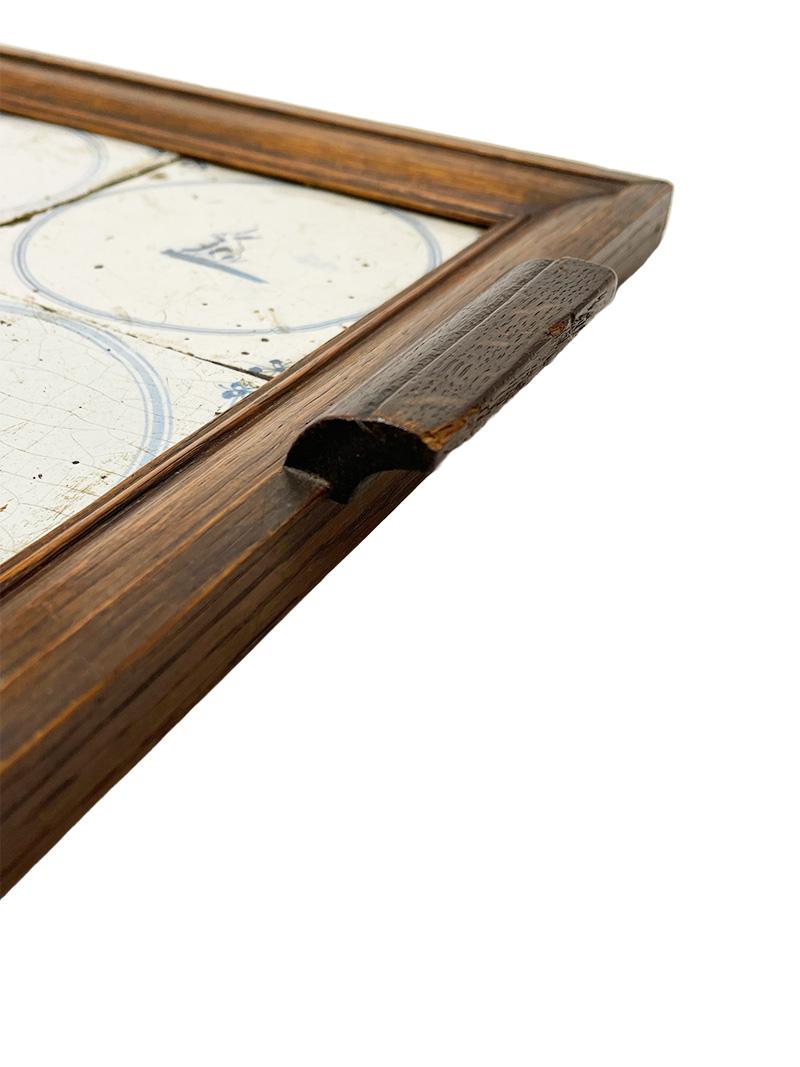 XVIIIe siècle et antérieur Plateau de service en carreaux bleus de Delft, 1650-1700 en vente