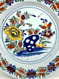 Dutch Delft Charger Hand Painted 18th Century Circa 1770