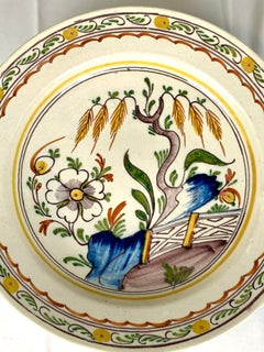 Dutch Delft Charger Hand Painted Polychrome Colors 18th Century Holland C-1780