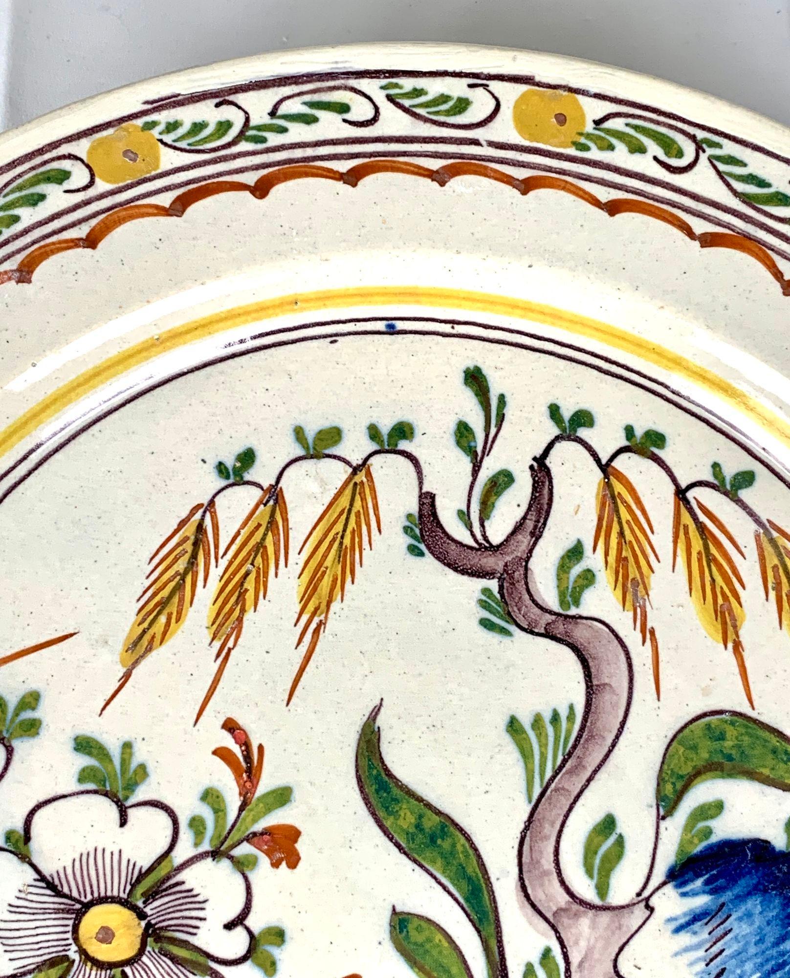 Peint à la main A.I.C.C. Delft hollandais peint à la main en couleurs polychromes 18e siècle hollandais C-1780 en vente