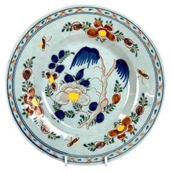 Antique Dutch Delft Hand Painted Plate or Dish Late 18th Century Circa 1780