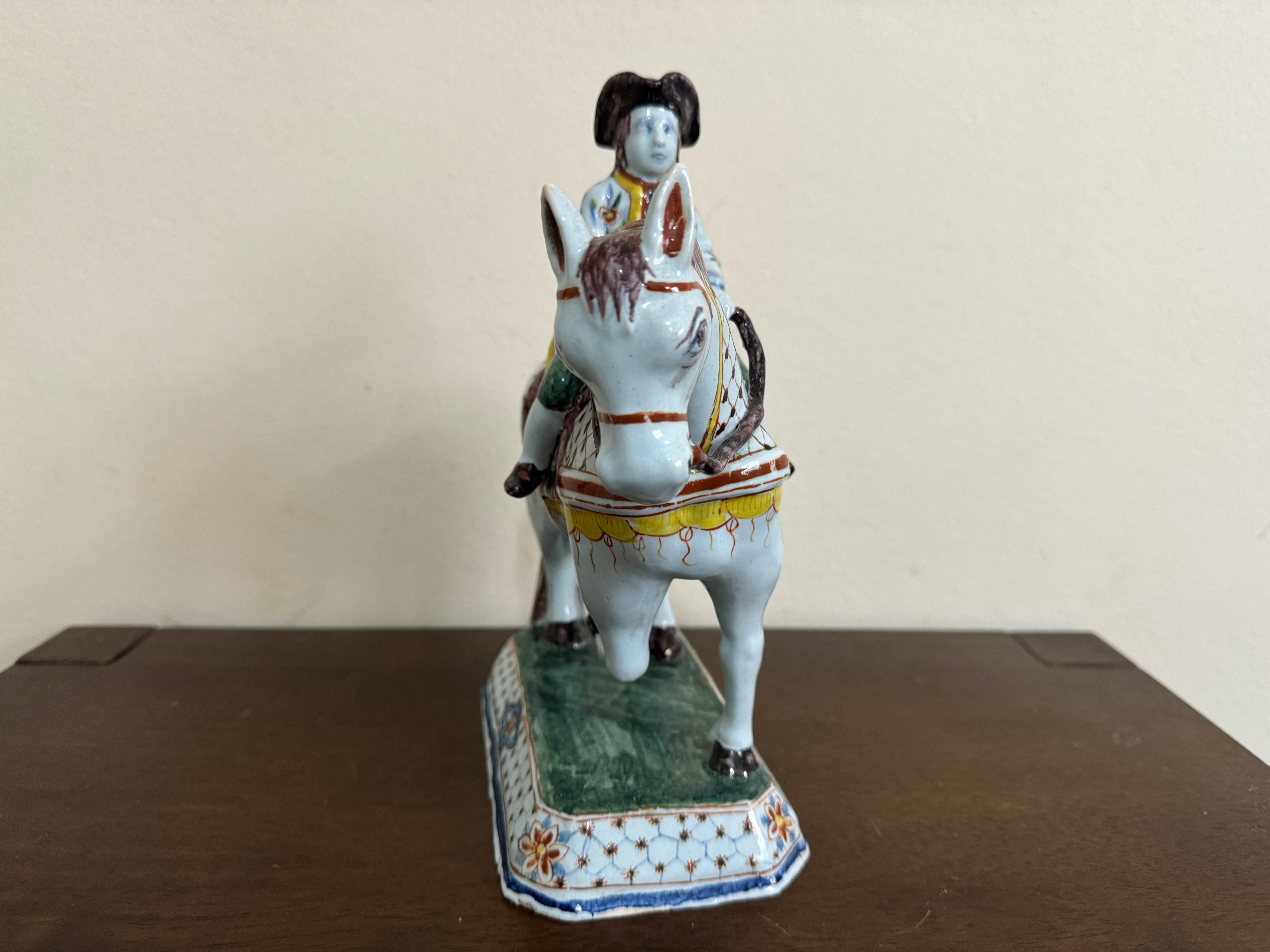 Dutch Delft Horse and Rider, 19th century 2