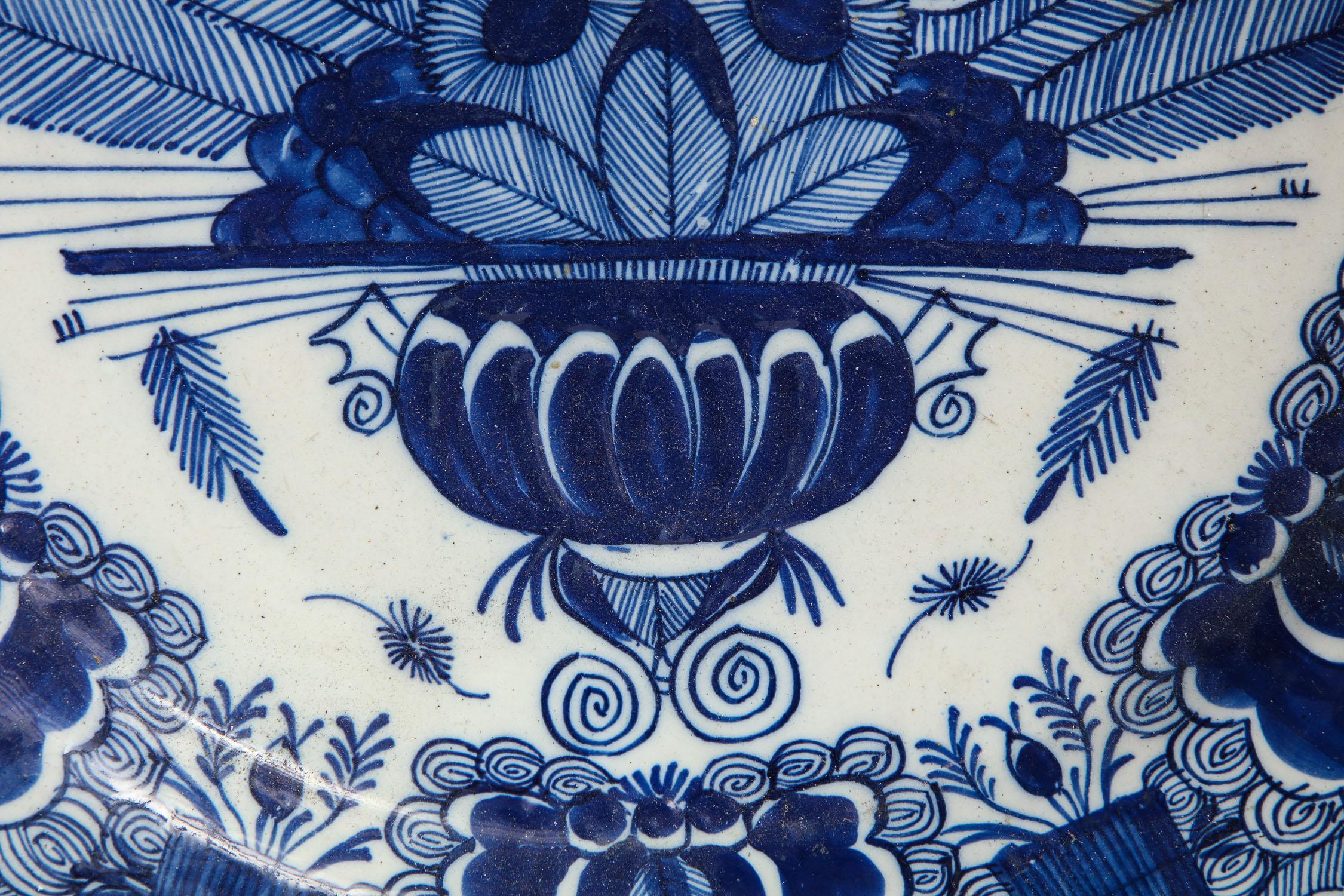 Dutch, Delft, Peacock Pattern Dish, circa 1780 For Sale 3