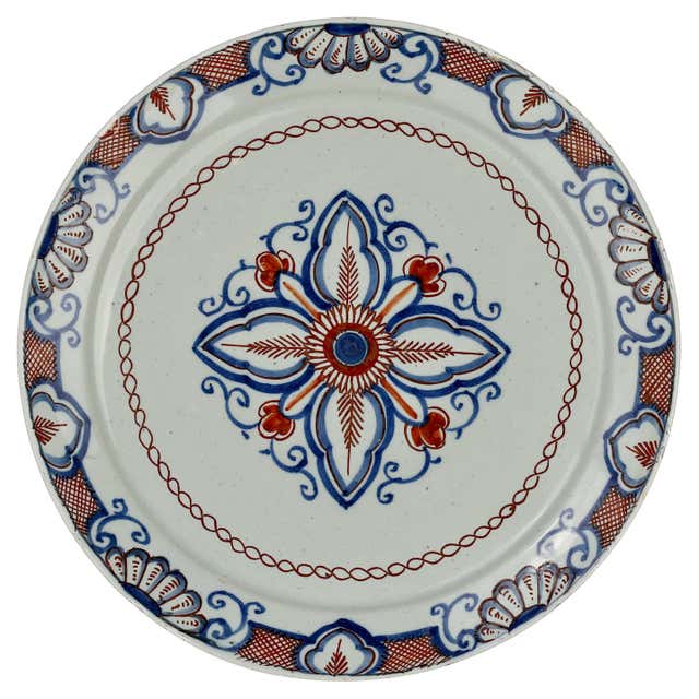 Dutch Delft Plate with Dragon, 18th Century For Sale at 1stDibs | dutch ...