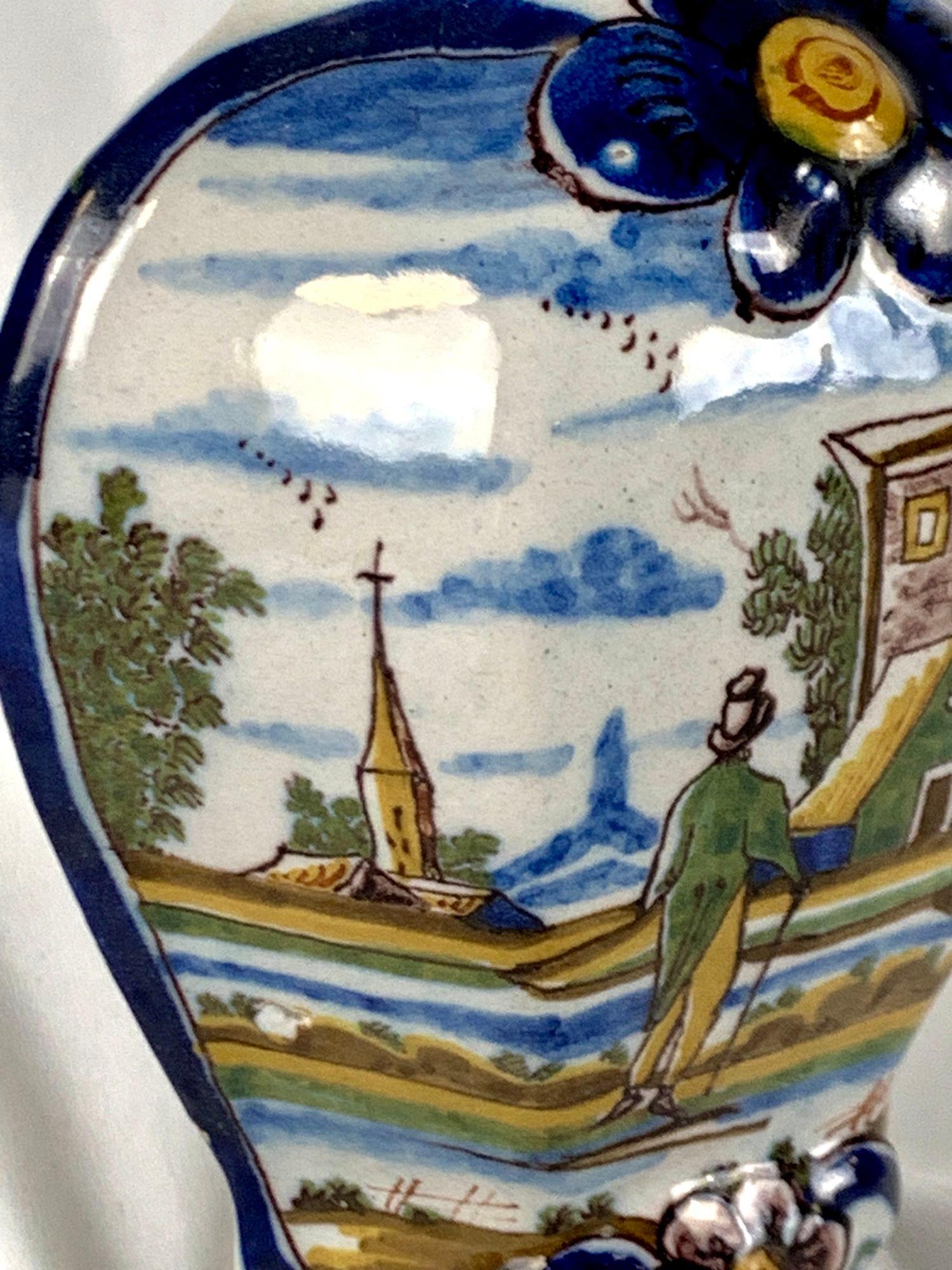Dutch Delft Polychrome Jar 18th Century Hand Painted at De Bloempot For Sale 3