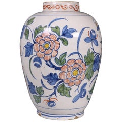 Dutch Delft Polychrome Vase, 18th Century