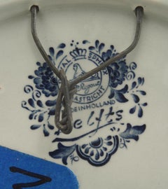 Dutch Delft Porcelain Landscape Wall Plaque