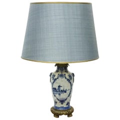 Niederländische "Delft Porceleyne Fles" Porzellan Tischlampe