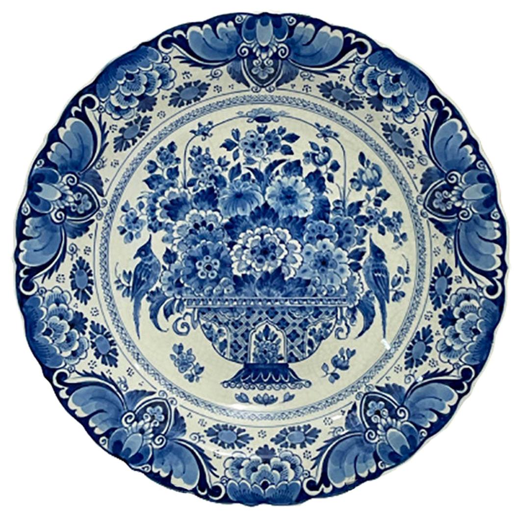 Dutch Delft Porceleyne Fles Wall Plate, 1948