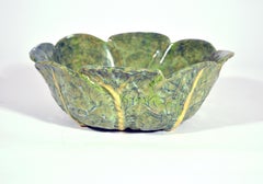 Dutch Delft Savoy Cabbage Tromp L'oeil Bowl, Circa 1755-1765
