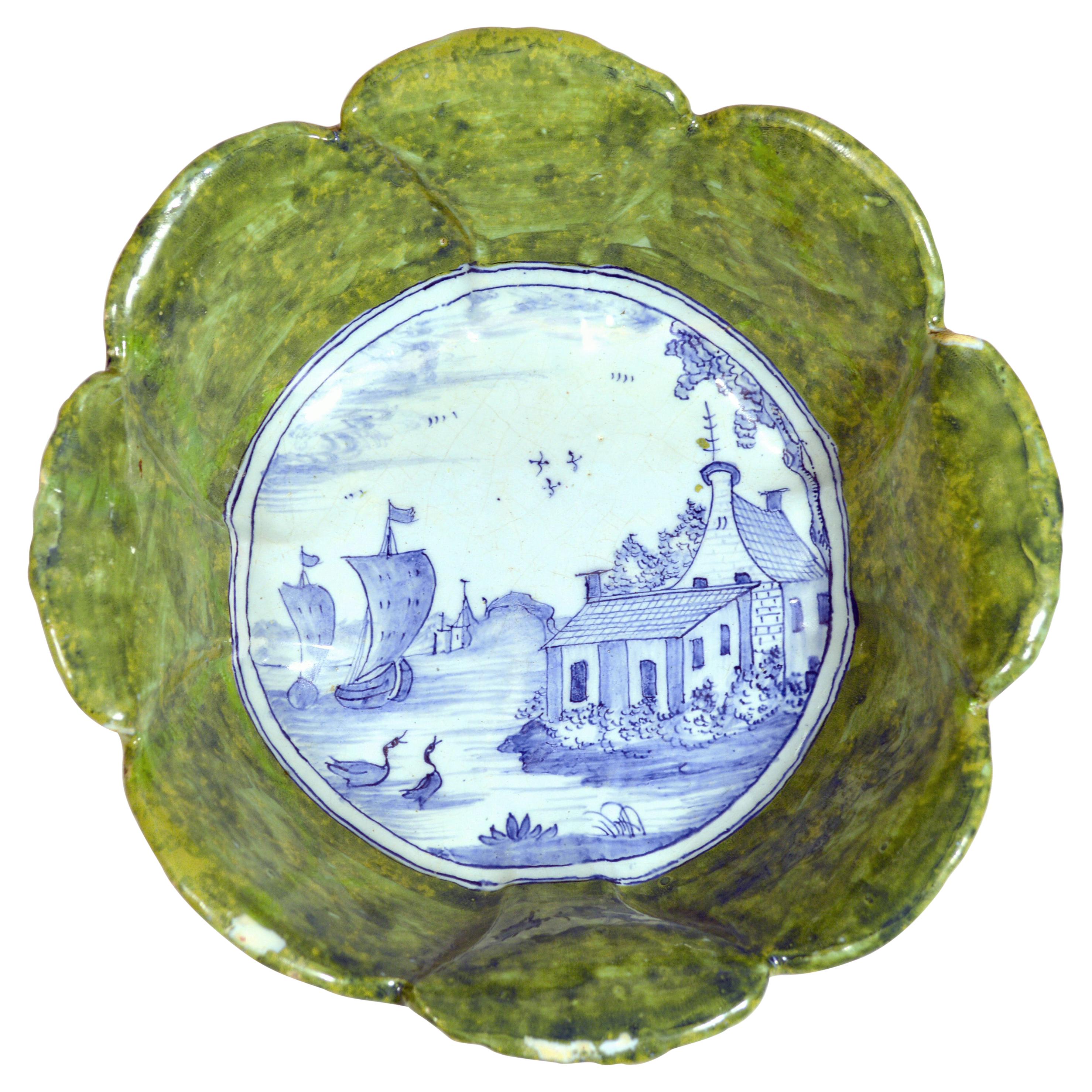 Dutch Delft Savoy Cabbage Tromp L'oeil Bowl, Circa 1755-1765