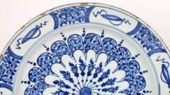 Dutch Delft Tin Glazed Blue & White Art Pottery Wall Plates