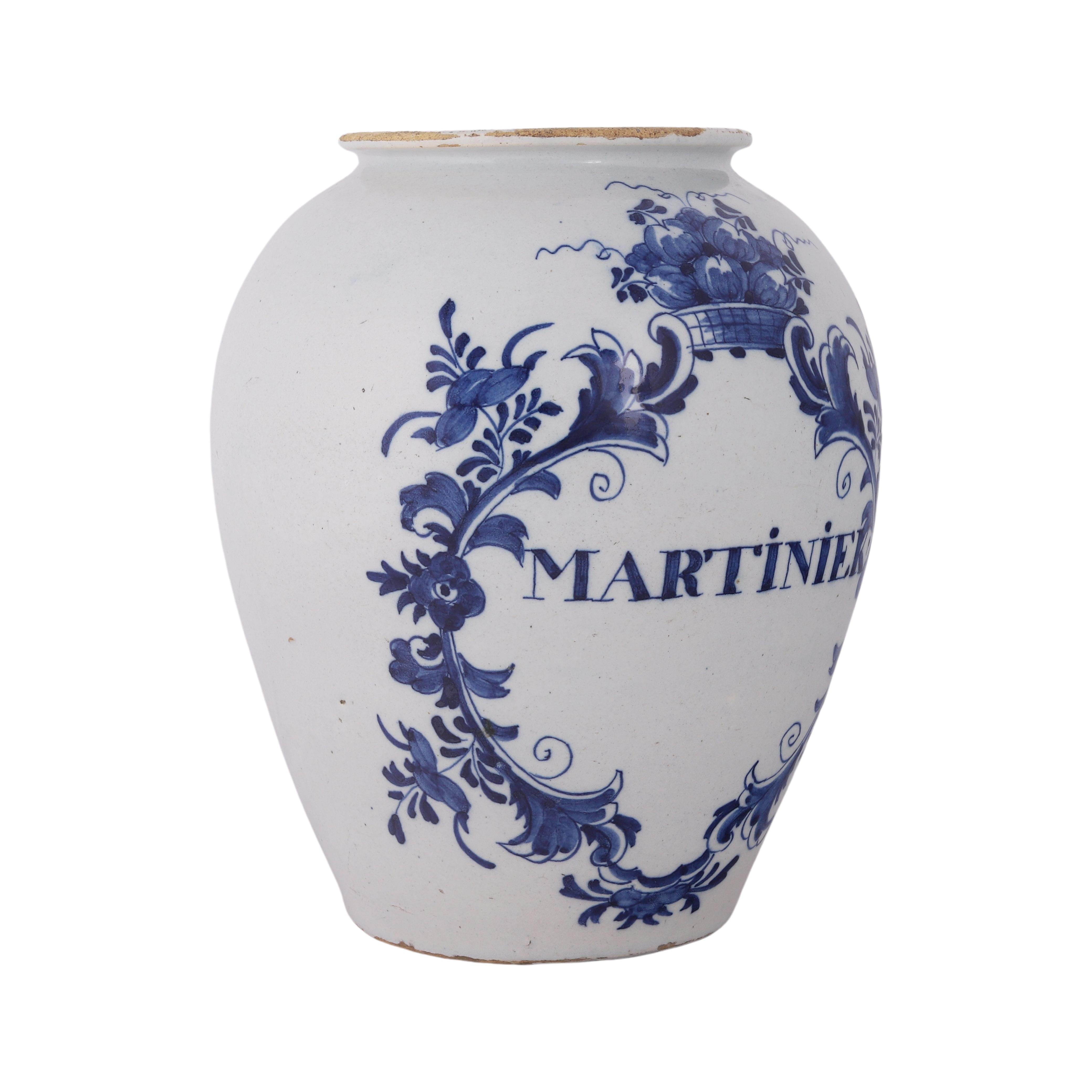 Tabaquera holandesa de Delft: Martiniek, Siglo XVIII Rococó en venta