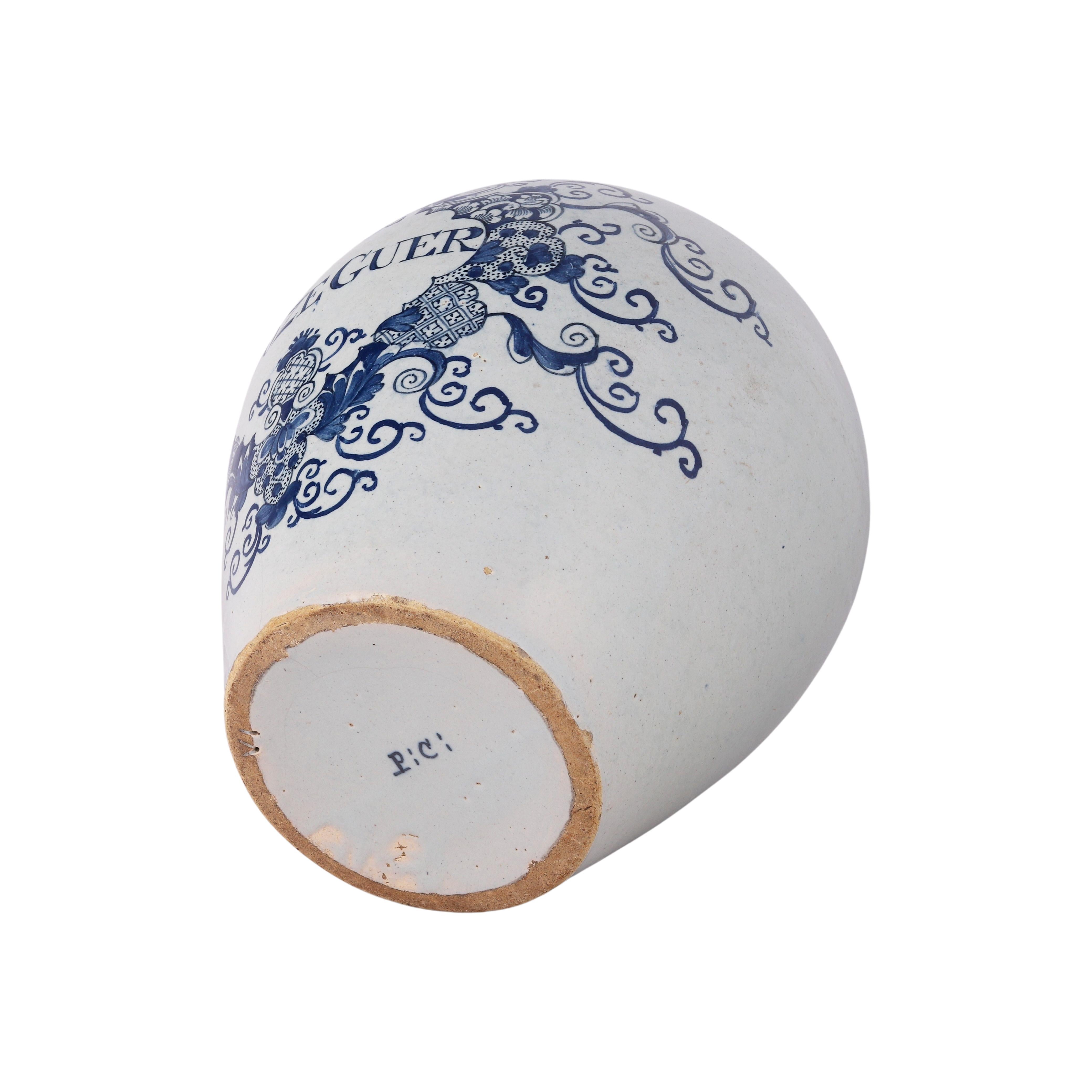 Début du XIXe siècle Pot à tabac de Delft : Roozeguer, début du 19e siècle, Royal Delft en vente