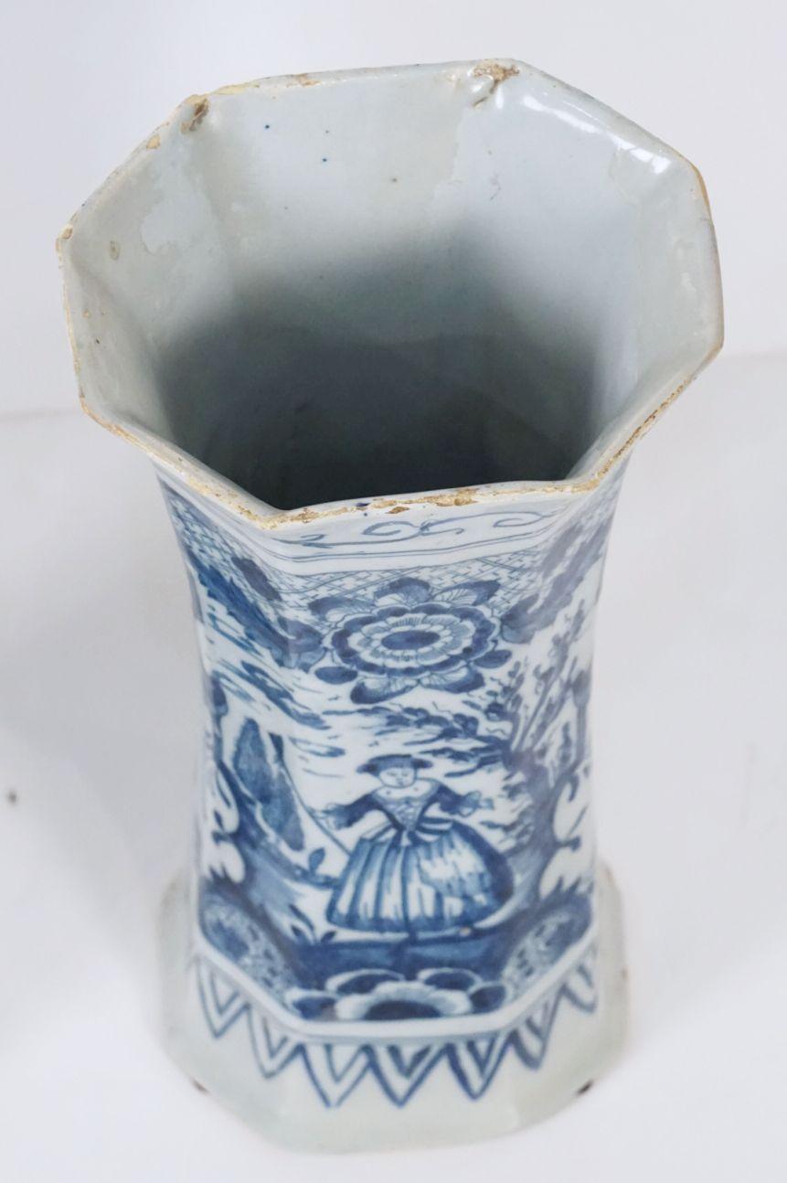Dutch Delft Vases by Jan Jansz, Van Der Kloot from the 19th Century For Sale 9