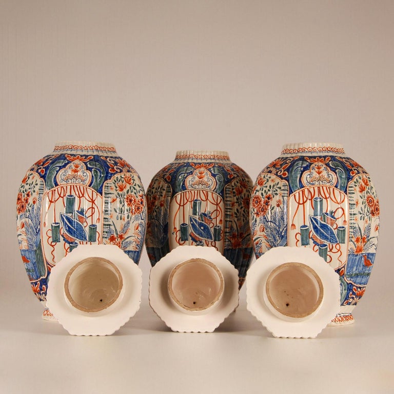 Dutch Delft Vases Cashmere Palette Polychrome Delft Tin Glazed Edme ...