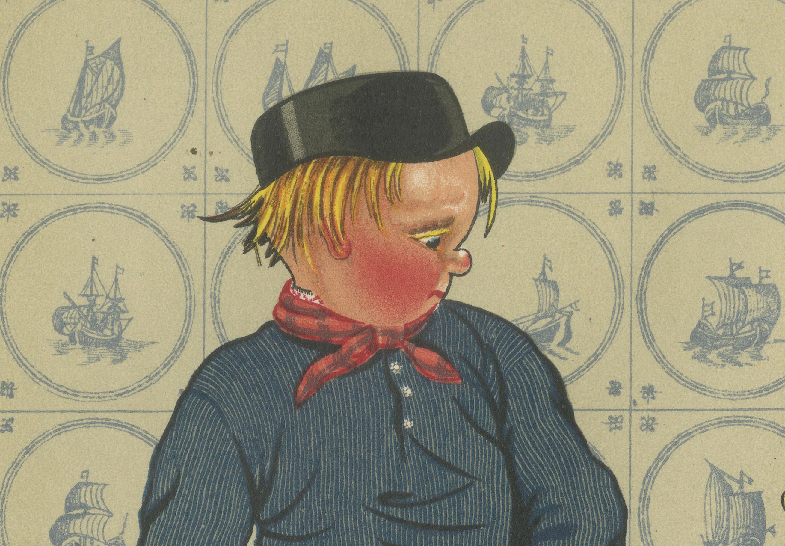 Niederländisches Delight: Marken-Kinder gekleidet zurpressten in volkstümlicher Mode, 1932 im Angebot 1