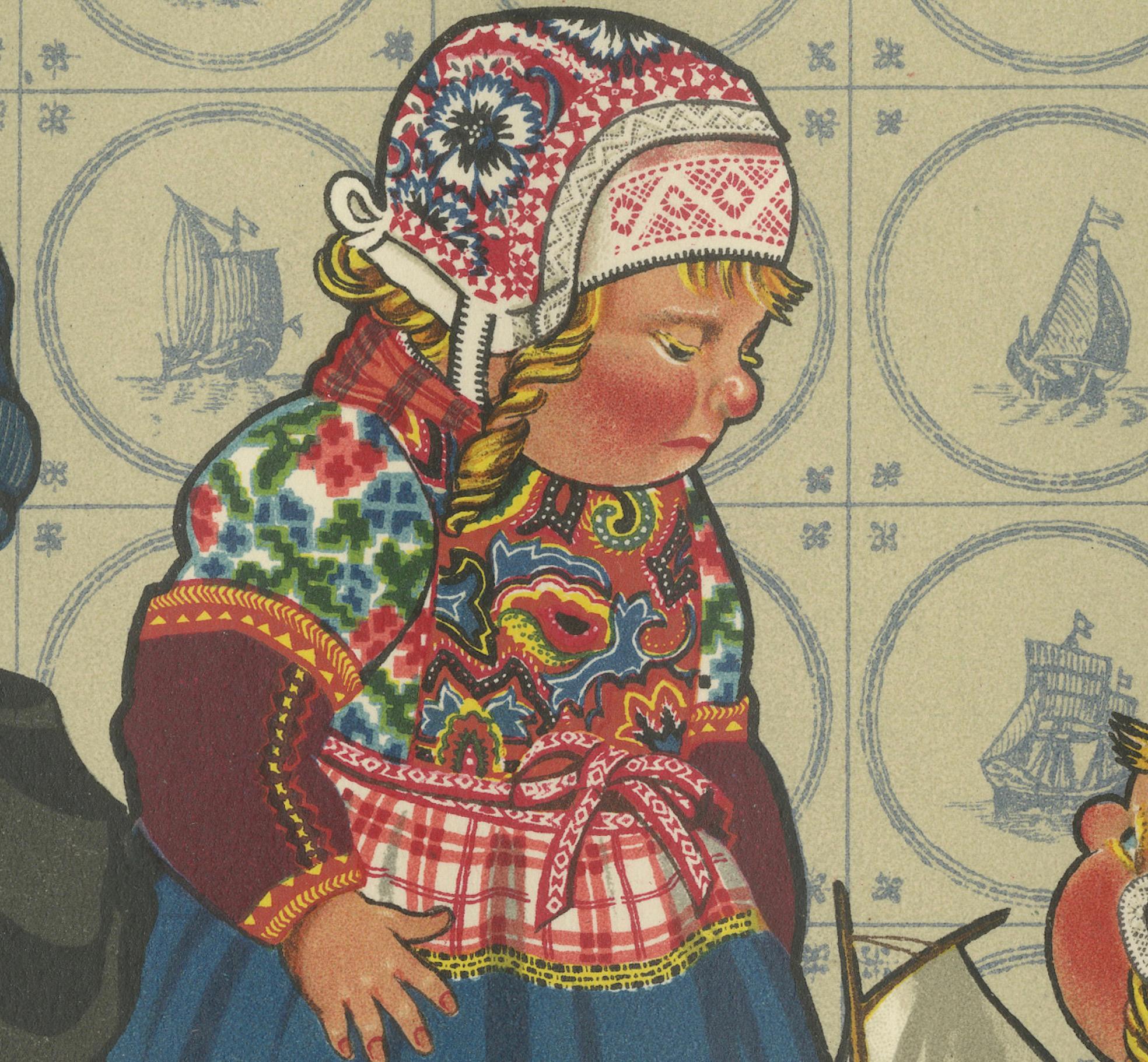 Niederländisches Delight: Marken-Kinder gekleidet zurpressten in volkstümlicher Mode, 1932 im Angebot 2