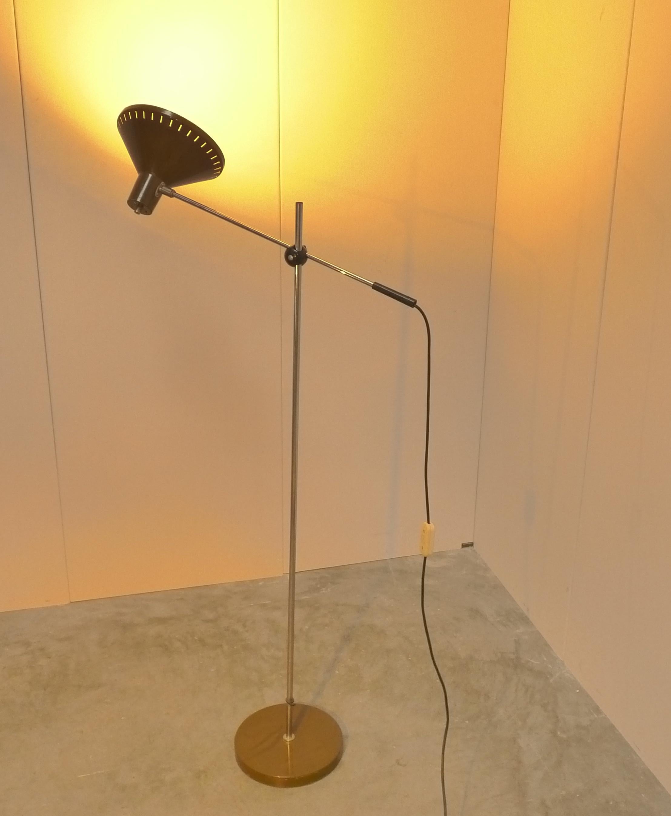 Mid-20th Century Dutch Design Balance Floor Lamp by J.J.M.Hoogervorst for Anvia, 1960s For Sale
