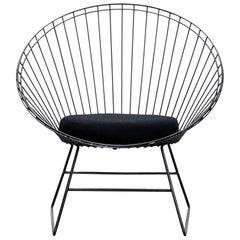 Vintage Dutch Design Black Wire Chair by C. Braakman and A. Dekker for Pastoe, 1950s