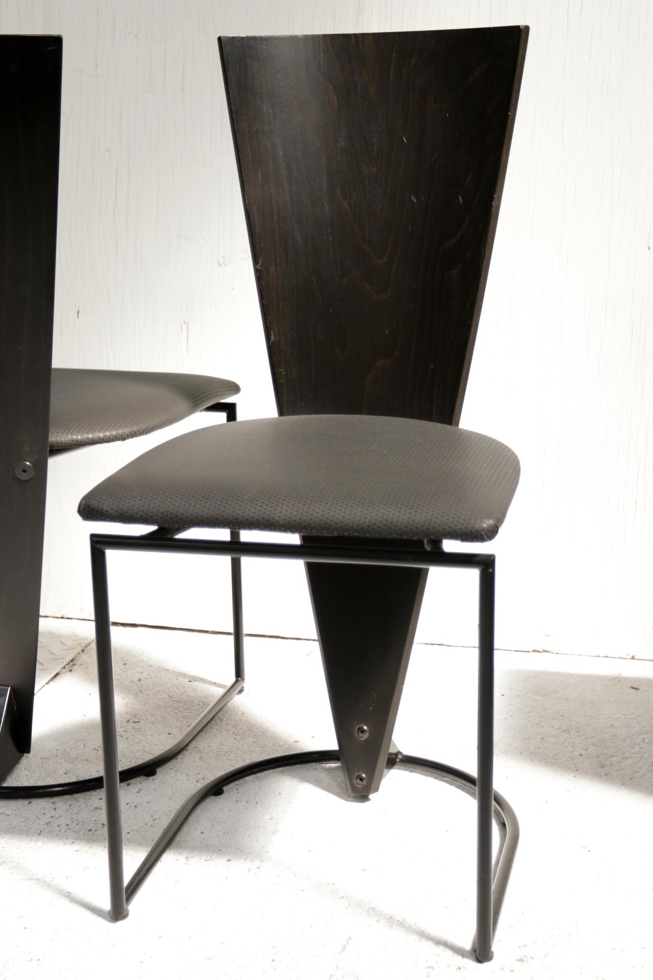 Dutch Design Harvink Zino Memphis Style Chairs Black 3