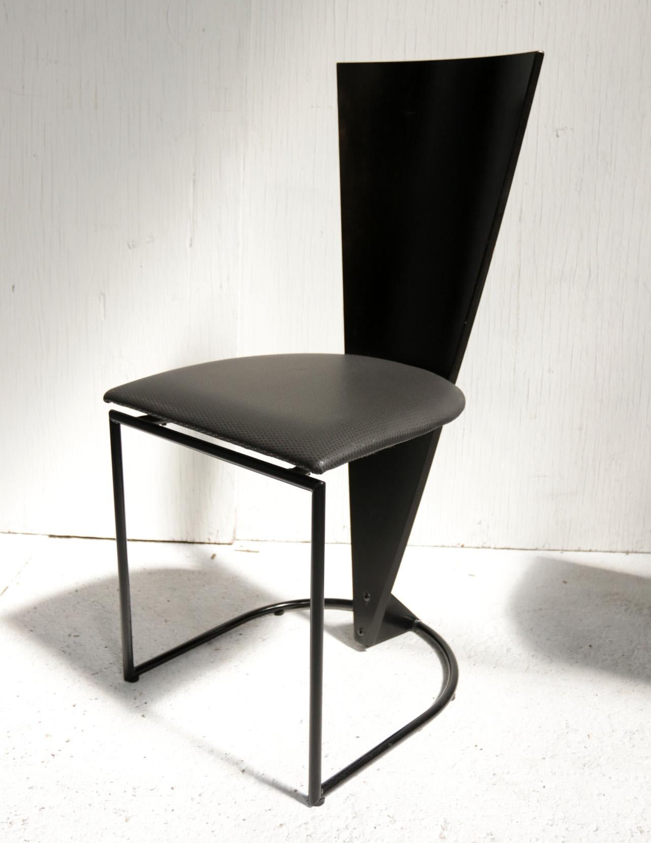 Dutch Design Harvink Zino Memphis Style Chairs Black 5