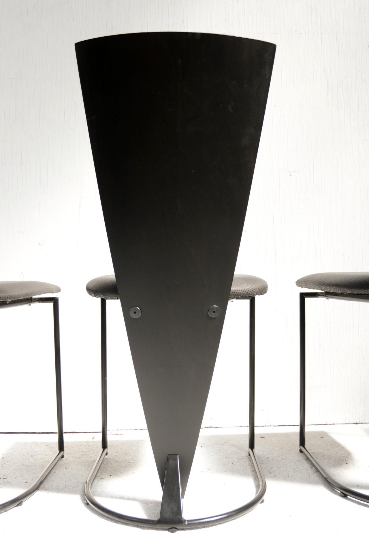 Dutch Design Harvink Zino Memphis Style Chairs Black 1