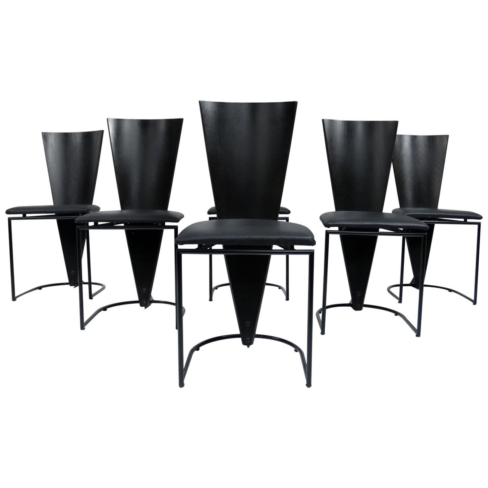 Dutch Design Harvink Zino Memphis Style Chairs Black