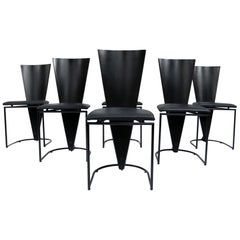 Dutch Design Harvink Zino Chaises de style Memphis Noir