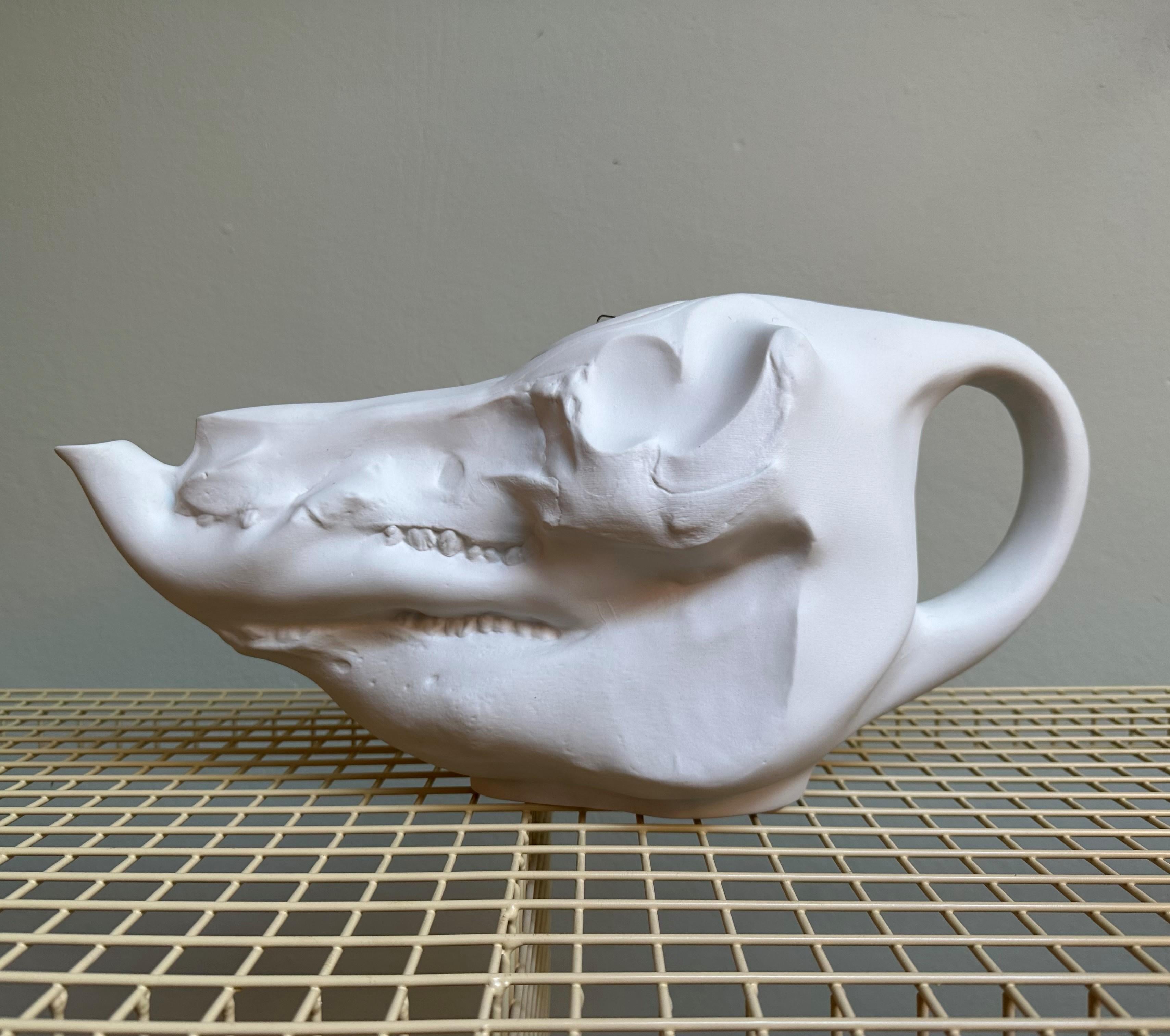 Dutch Design High Teapot Skull Porcelain Wieki Somers For Sale 2