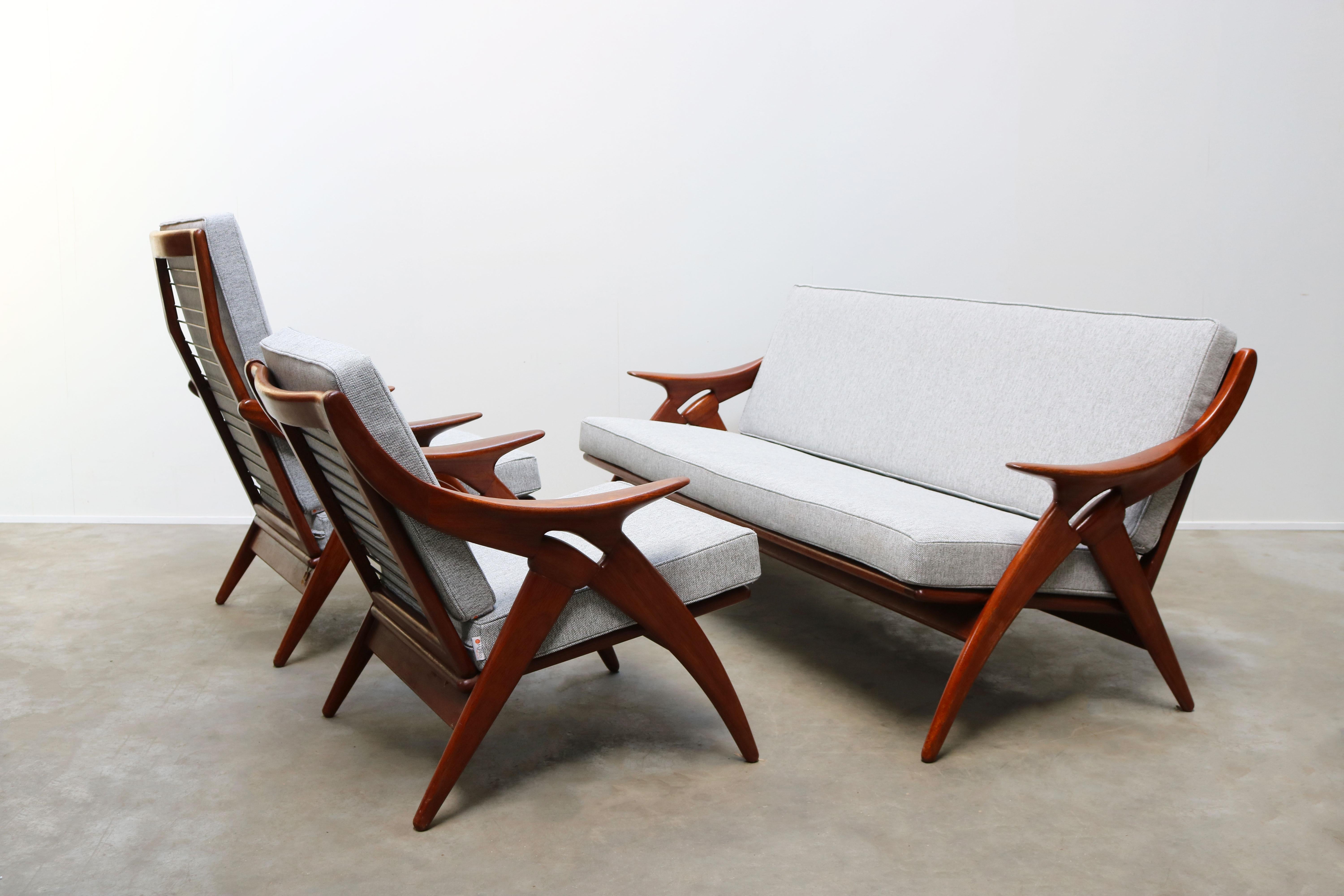 Mid-Century Modern Dutch Design Living Room Set ''De Knoop