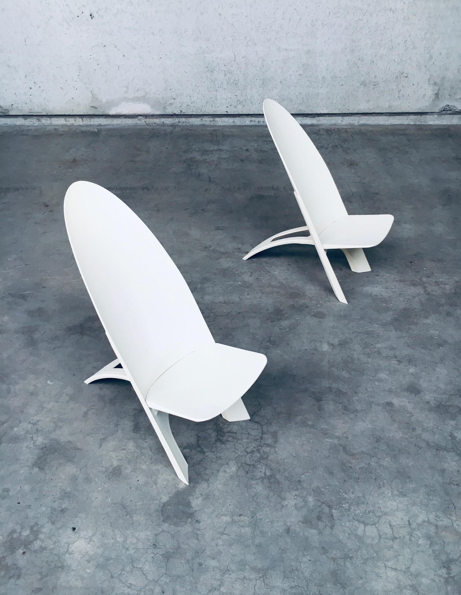 Plastica Set di sedie da salotto di design olandese di Dr. B Schwarz per Demury in vendita