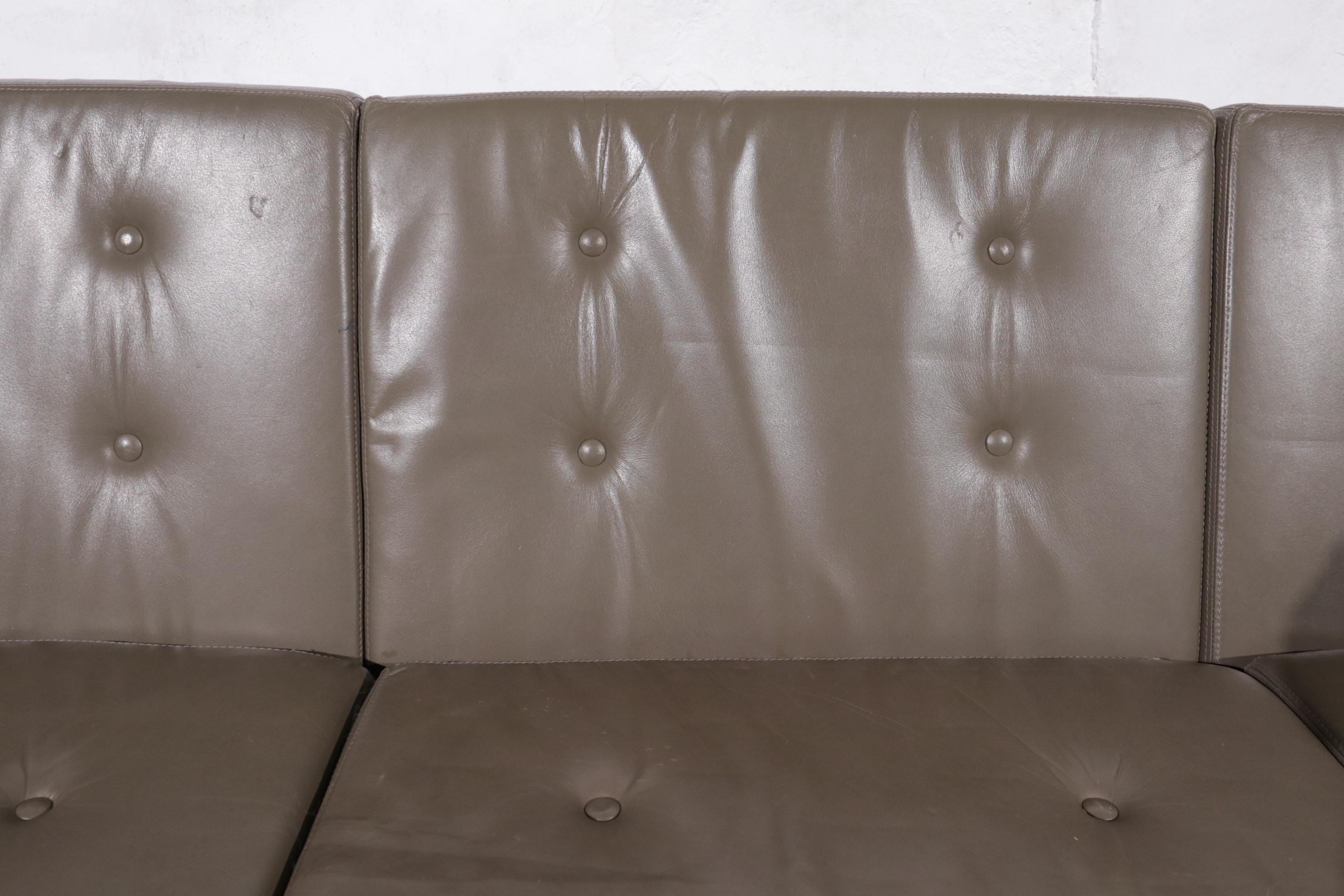 Dutch Design Mid-Century Modern Martin Visser Sofa Leather Wenge 15