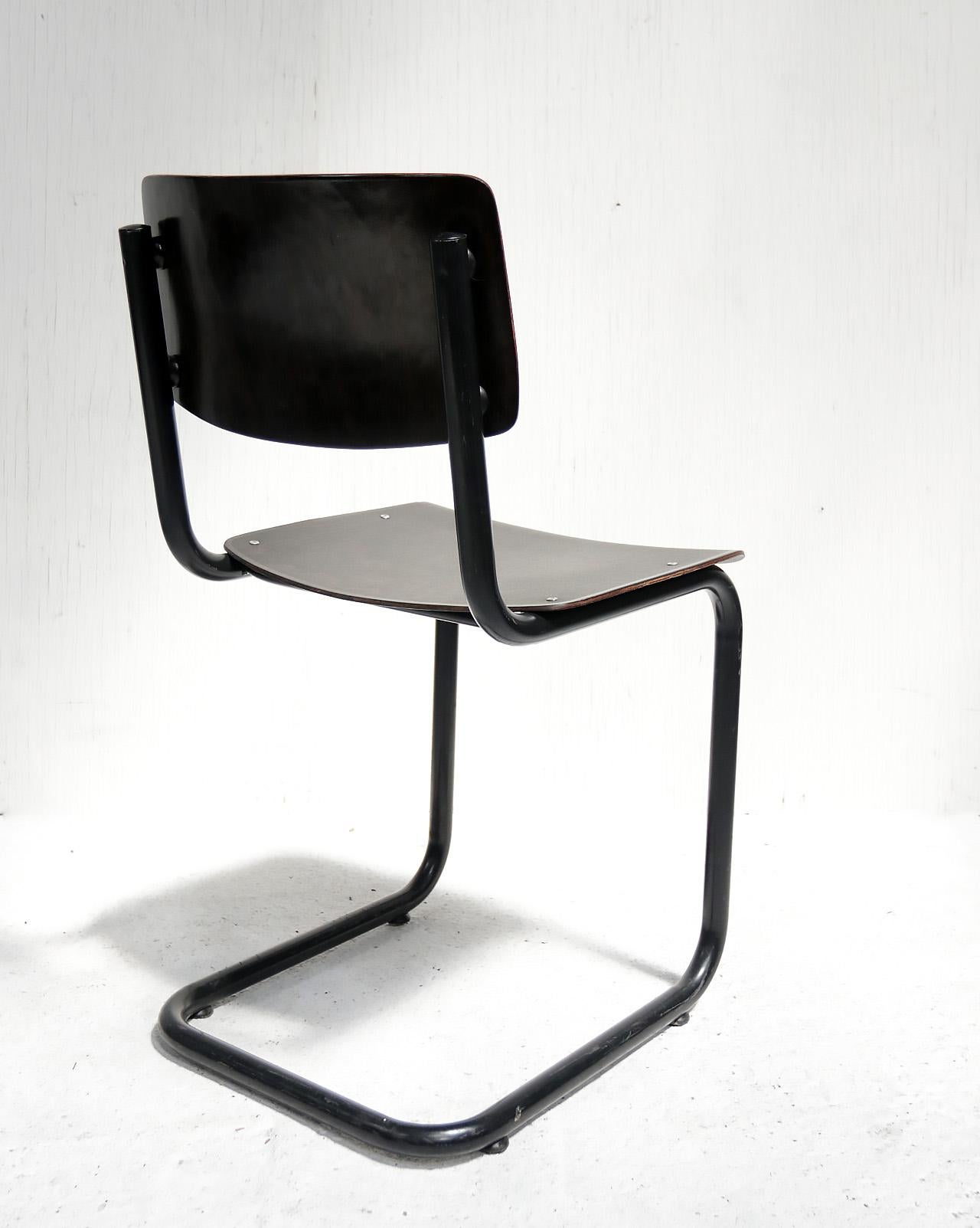 Dutch Design Midcentury Marcel Breuer style Ahrend Dining Chairs, 1970 7
