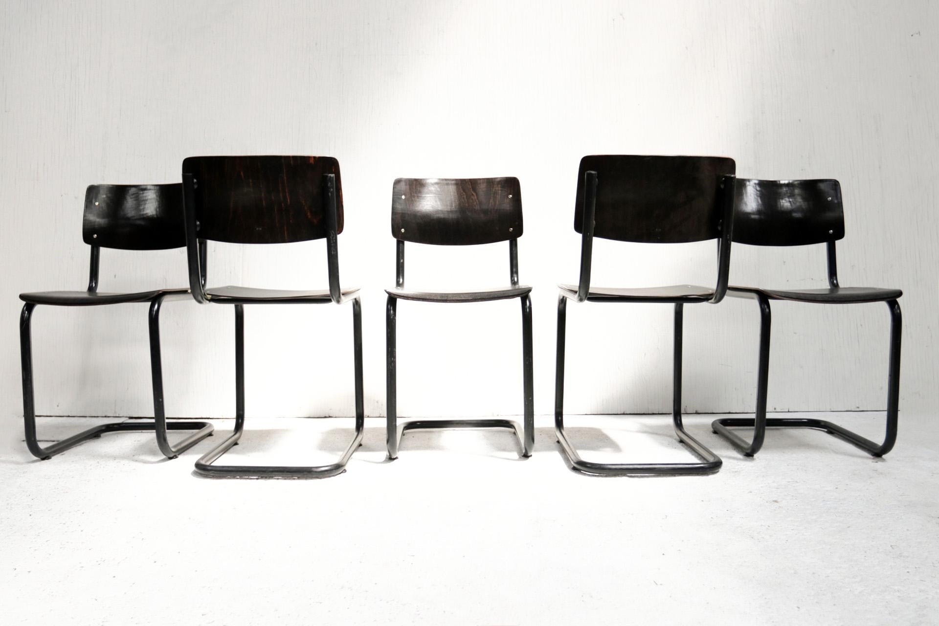 Dutch Design Midcentury Marcel Breuer style Ahrend Dining Chairs, 1970 8